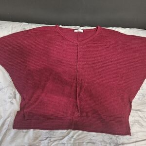 Zenana Outfitters Burgundy Knit Top